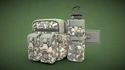 Military/Tactical Multi Pouch Bag_03 bag, props, tactical, fpsgames, asset, game, military