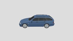 Mercedes-Benz C43 AMG Estate lowpoly 3D-printing