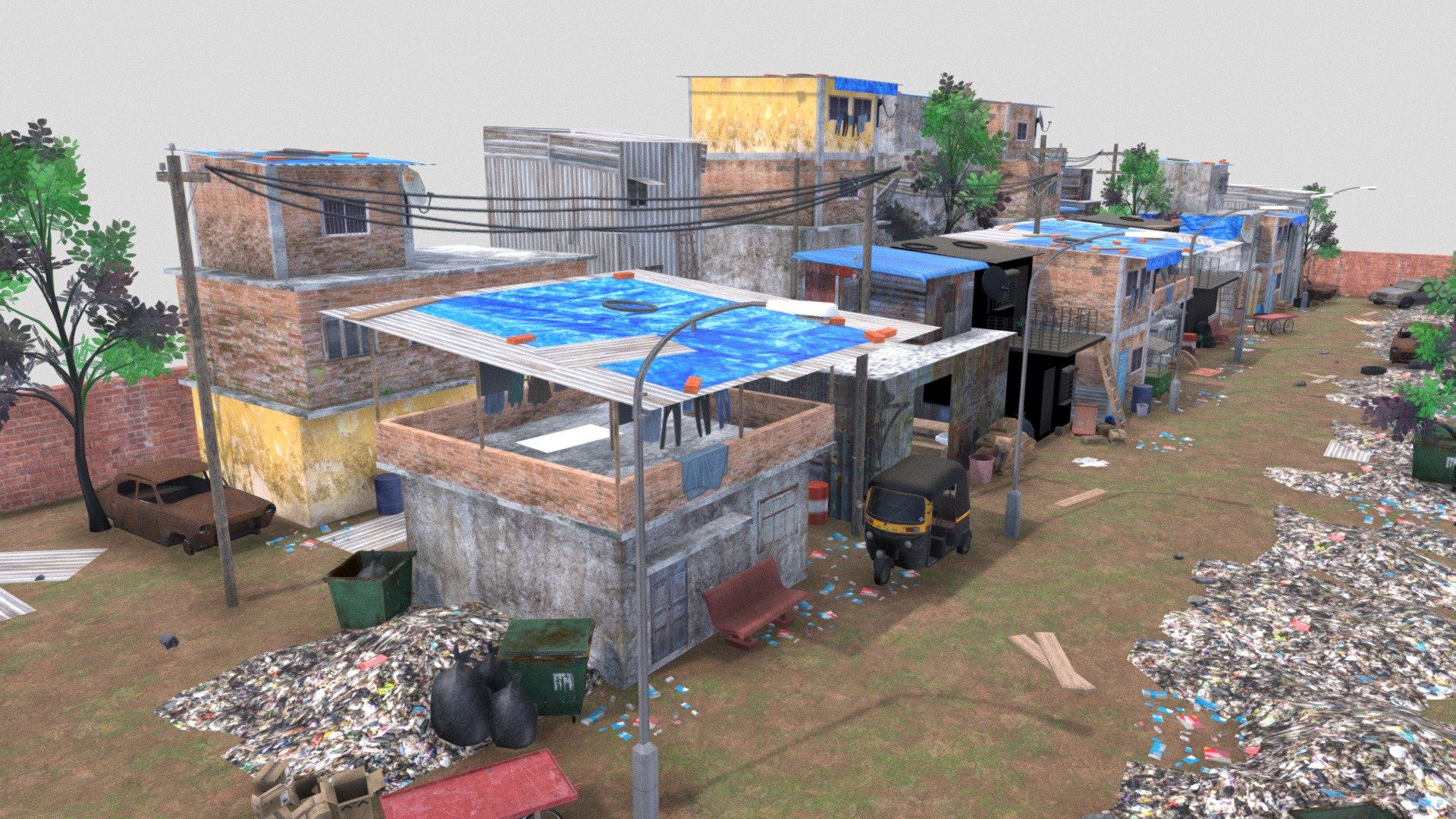 Slum Mumbai - 3D model by Kamesh.Hamare 3d model