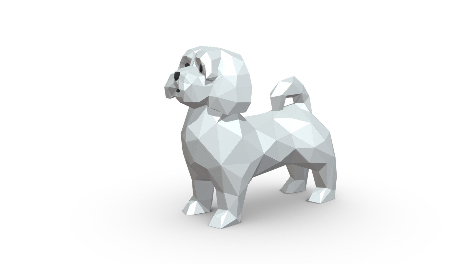 maltese dog - 3D model by PolyArt (@ivan2020) 3d model