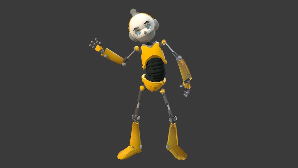 This is a robot model I created in maya based on the porortions of a little kid 3d model
