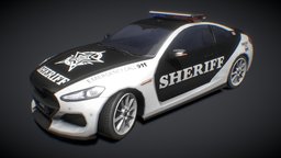 SPORT COUPE SHERIFF 2019 police, vfx, coupe, game-ready, nypd, game-asset, fbi, low-poly, game, vehicle, car, sport, concept