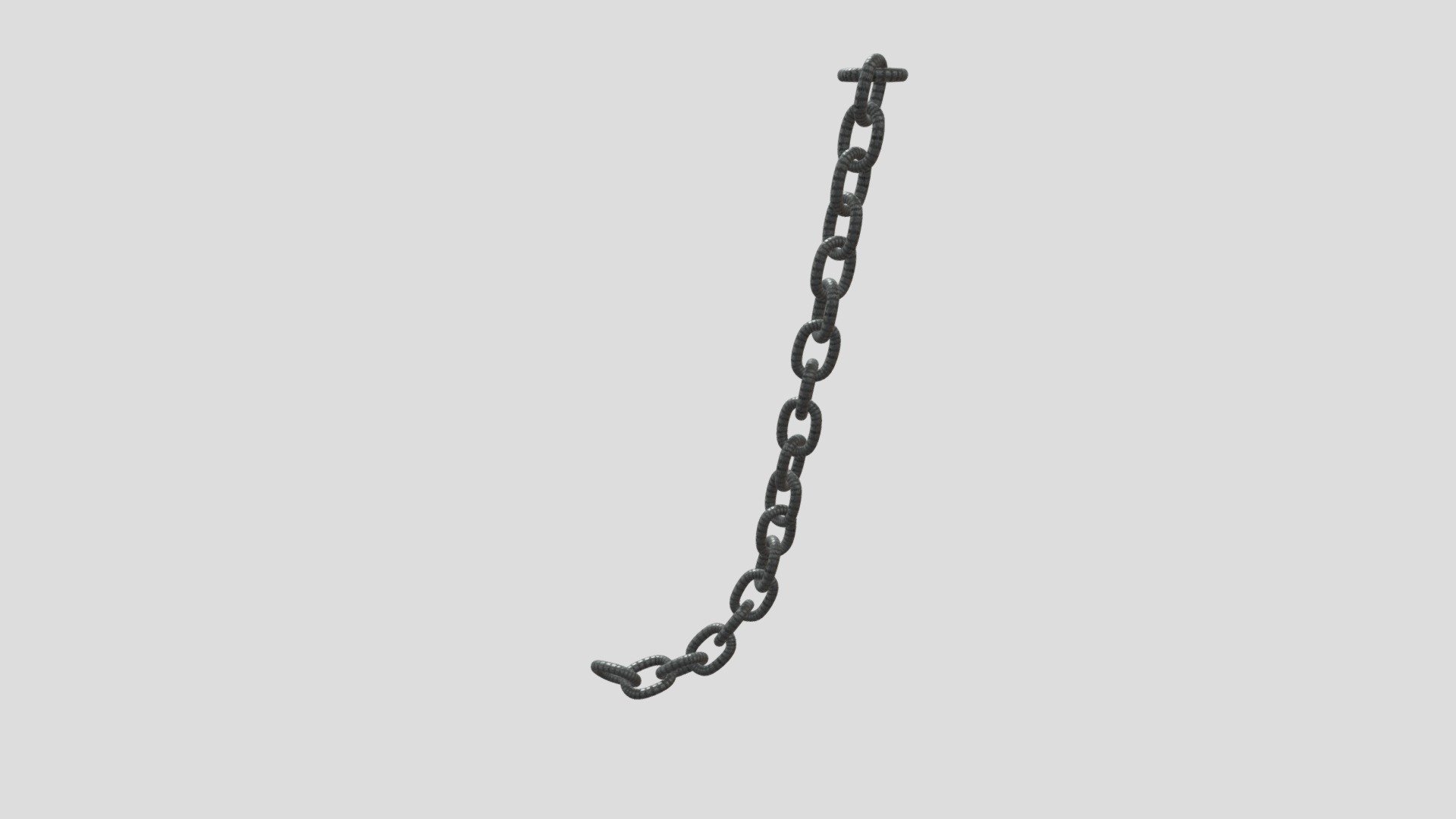 Iron Chain usable as an anchor for spaceships 3d model