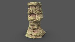 Desert Cliff 21_1 landscape, terrain, desert, ground, natural, cliff, ready, nature, height, game, pbr, low, poly, stone, rock, environment