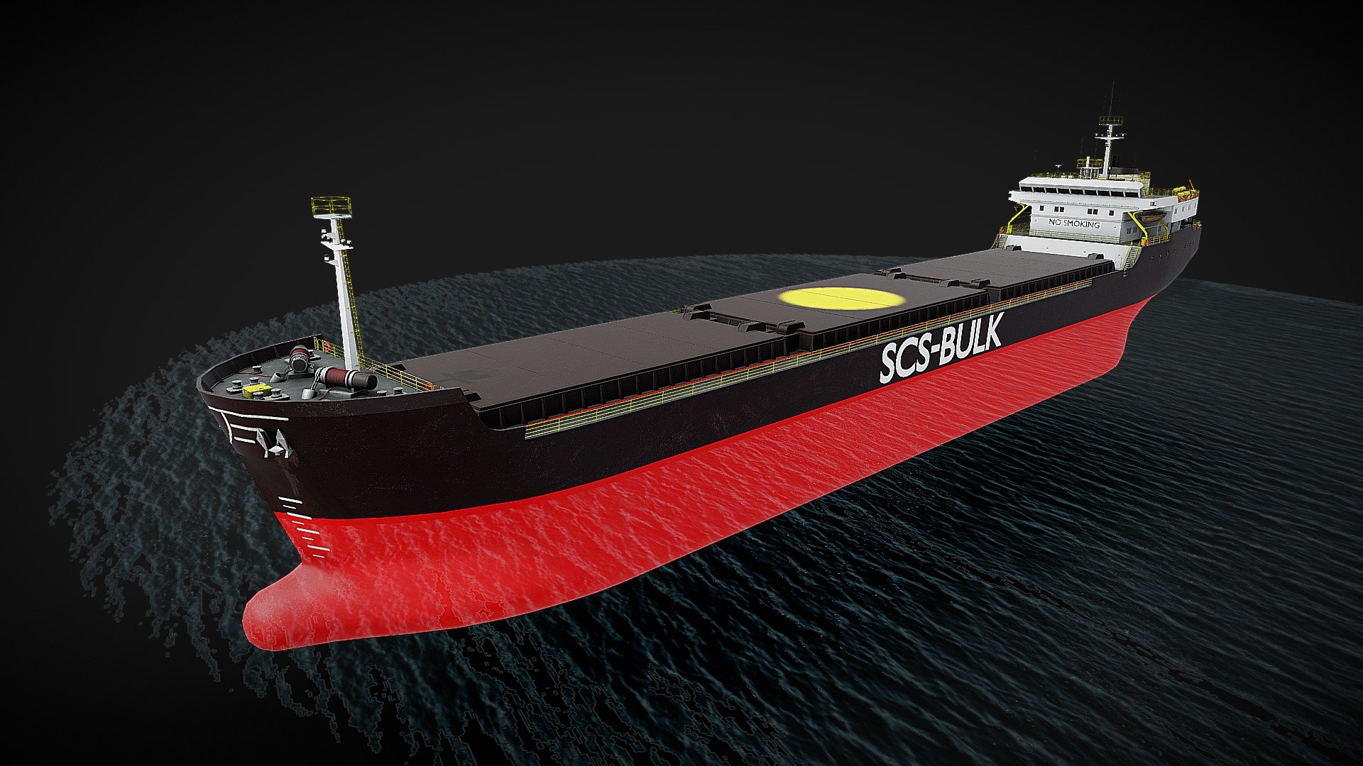Game ready model bulker. Model scale Unity engine. The model has separated cargo compartment covers to create animations if necessary for your project 3d model
