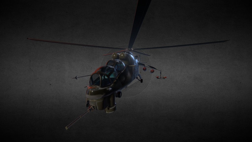 Mi-24_Helicopter - 3D model by Avenciuss 3d model