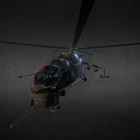 Mi-24_Helicopter mi24, mi_24, mi-24, game-gameart, gameasset-gamemodel-mediumpoly, helicopter