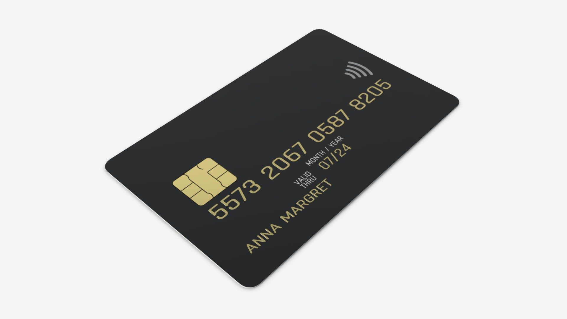 Credit debit card 02 - Buy Royalty Free 3D model by HQ3DMOD (@AivisAstics) 3d model