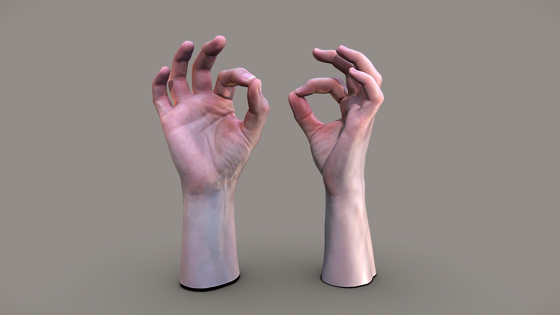 40+ Female hands with thumb and index finger forming a circle.

Model includes 8k diffuse map, 4k normal map, 4k ambient occlusion

Photos taken with A7Riv

Processed with Metashape + Blender + Wrap3d - Female Hands - Buy Royalty Free 3D model by Lassi Kaukonen (@thesidekick) 3d model
