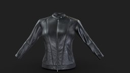 Female Fashion Black Biker Jacket