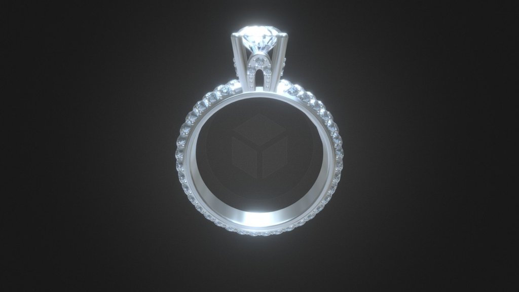 diamond ring treble rows - 3D model by khattab.go 3d model