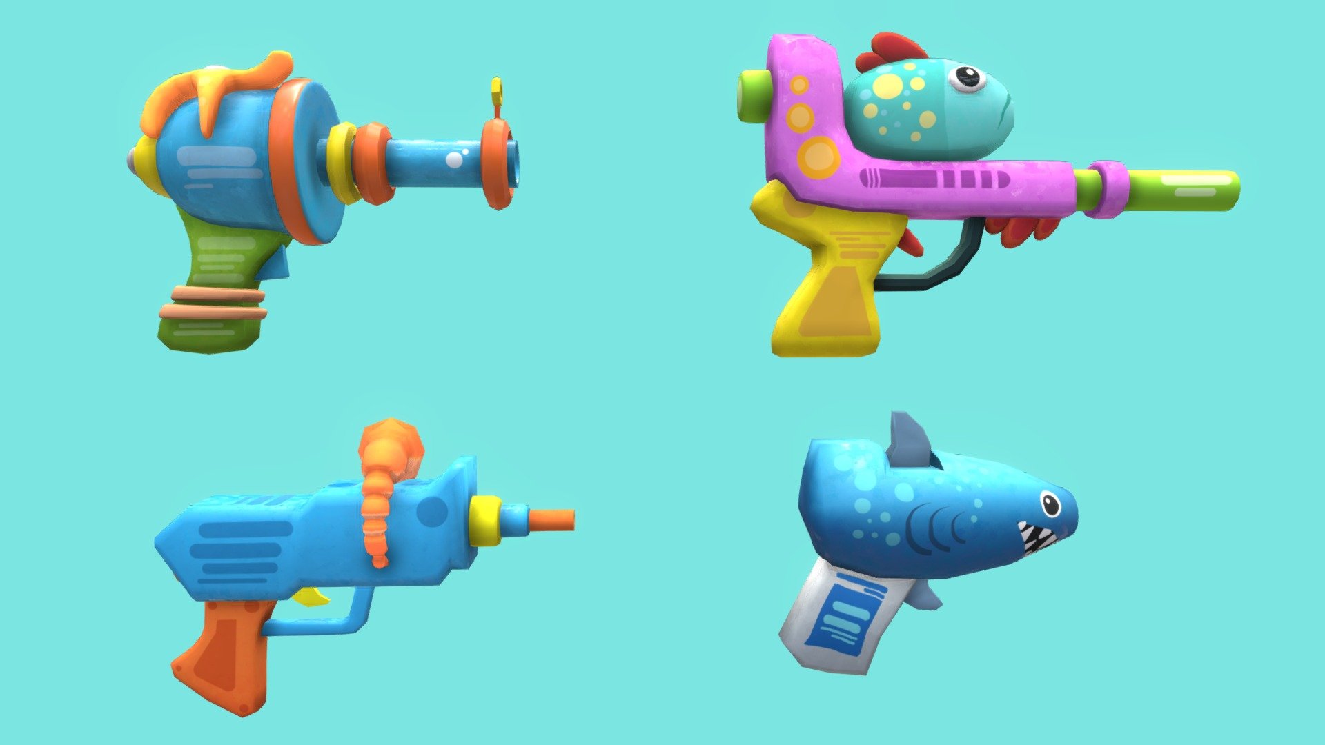 low poly stylized gun bundle
optimized clean topology and UV
hand paint in subtance painter

Step into the World of Cutting-Edge 3D Models: Immerse Yourself in the Ultimate Gaming Experience with Streamlined Poly Guns! - Stylized Gun Bundle - Buy Royalty Free 3D model by Team2030 3d model