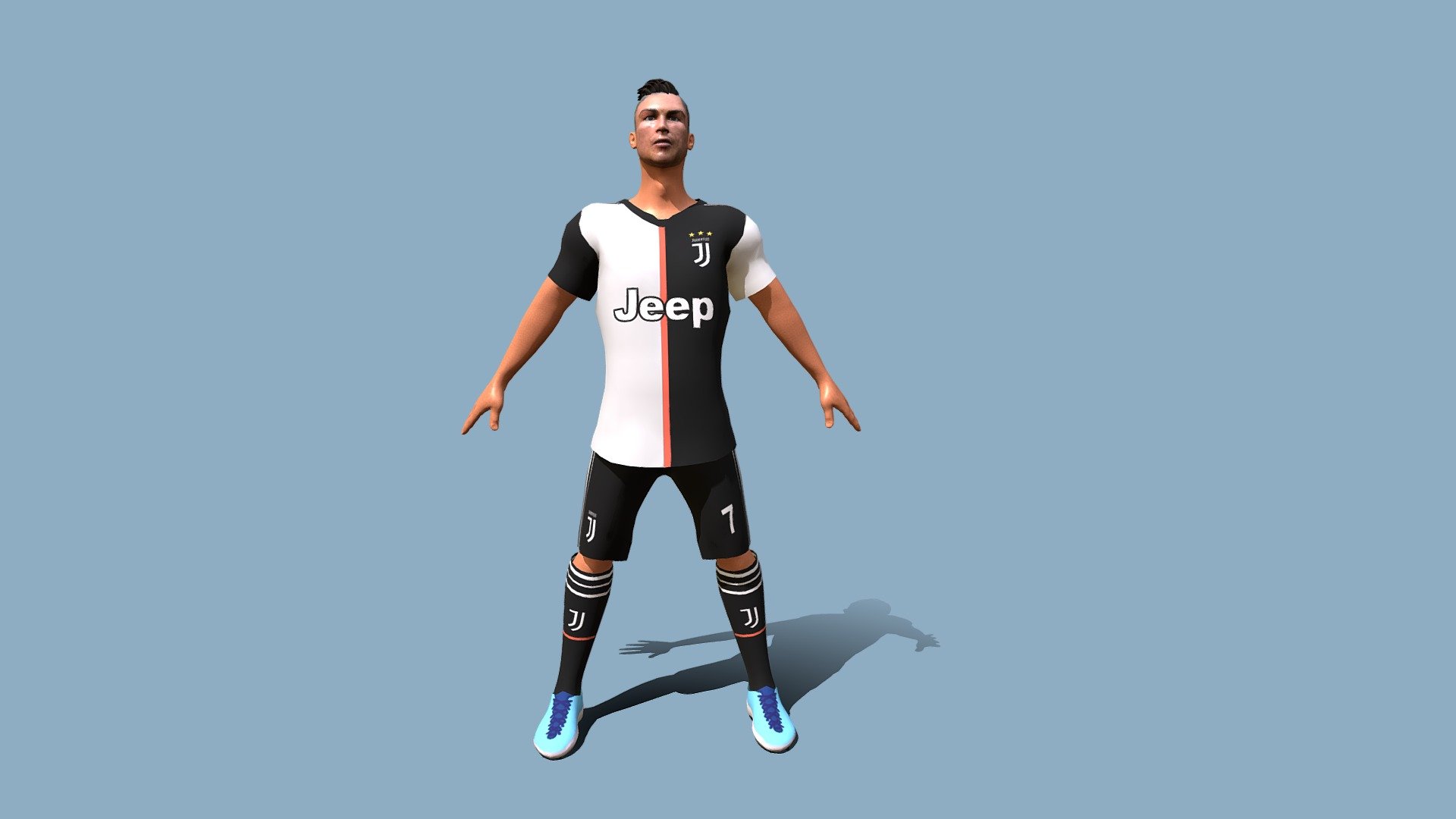 3d model of football player Cristiano Ronaldo
maded in Blender 2.81
rigged - Cristiano Ronaldo - Buy Royalty Free 3D model by pinotoon 3d model