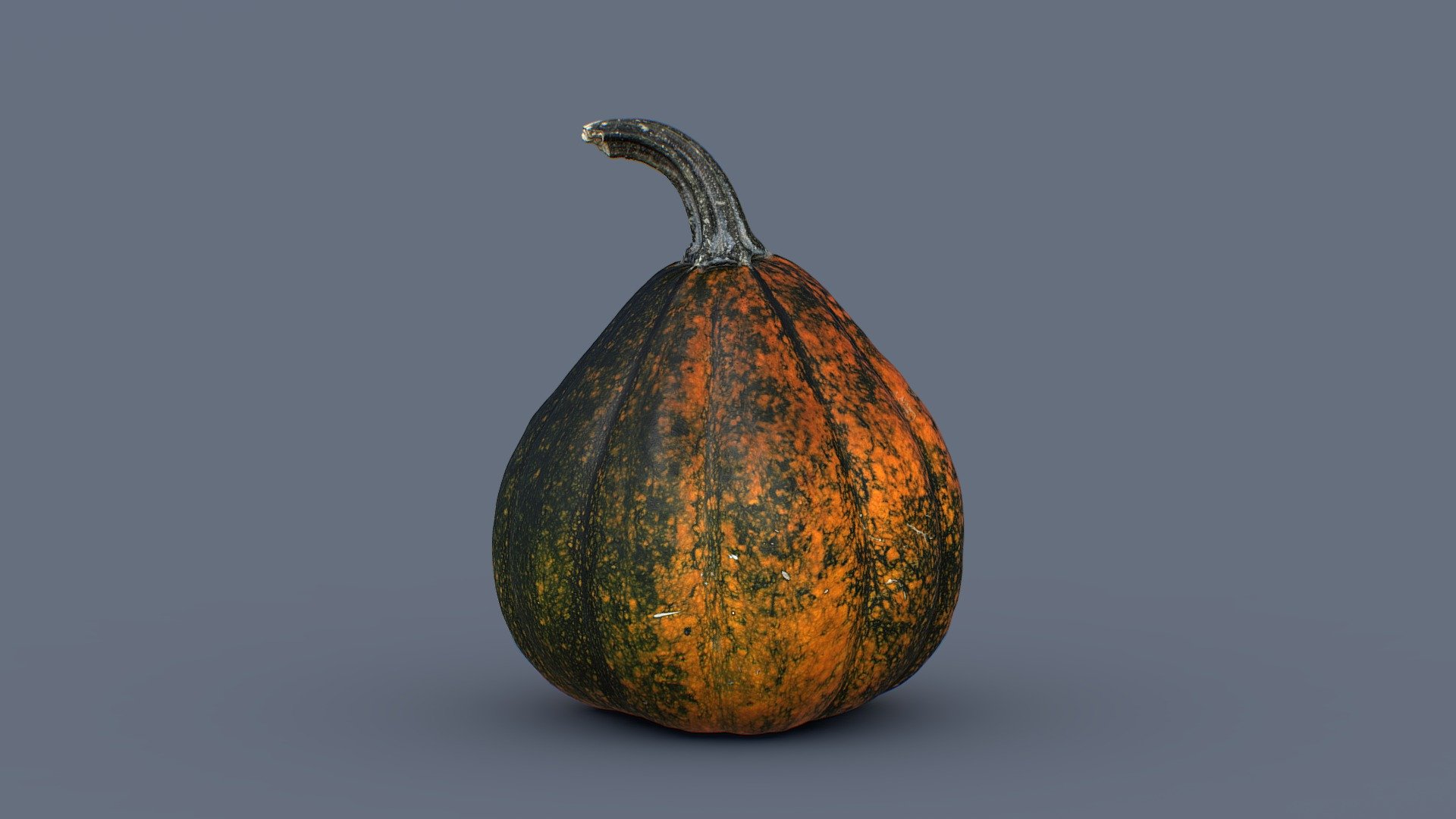 ✉️ Pumpkin, decoration, halloween. The pumpkin is dark green with yellow spots, round, segmented, with convex yellow-green stripes.

🦾 This model will be a great participant, detail of close-ups and foregrounds. You can get as close as possible to the model and see all the details and texture, you can’t tell from the real one! Bellissimo!

⚙️ Pumpkin model based on scan data 3d model