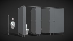 Sanitary partitions for public toilets Funder 1 scene, room, modern, bathroom, vray, luxury, bath, shower, toilet, wc, tub, photoreal, carpet, bidet, sanitary, lavatory, architecture, design, textured, interior