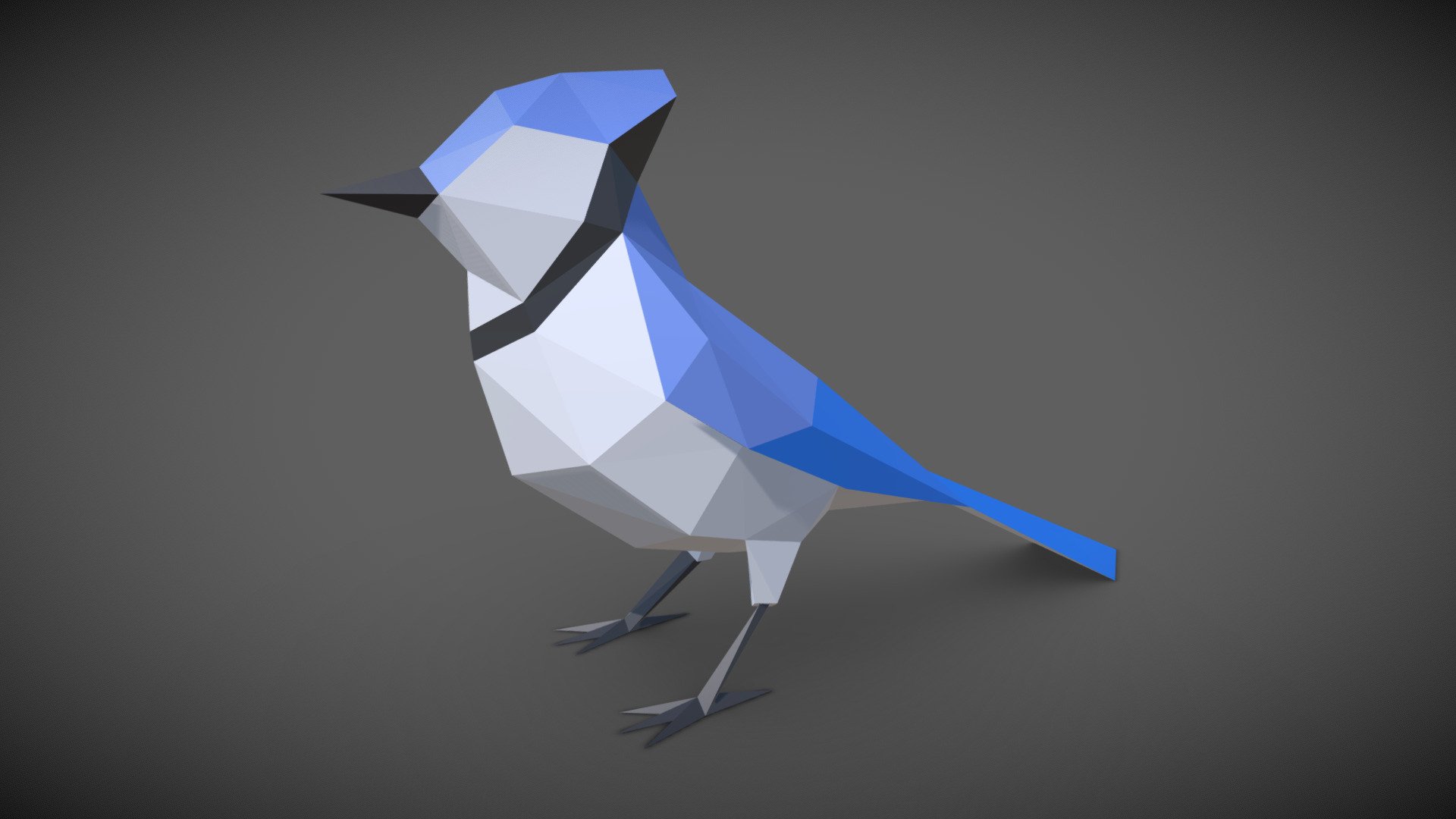 Blue Jay simple geometric statue. Suitable for 3D printing - Bird - Blue Jay - Buy Royalty Free 3D model by Łukasz Paraszka (@LukaszParaszka) 3d model