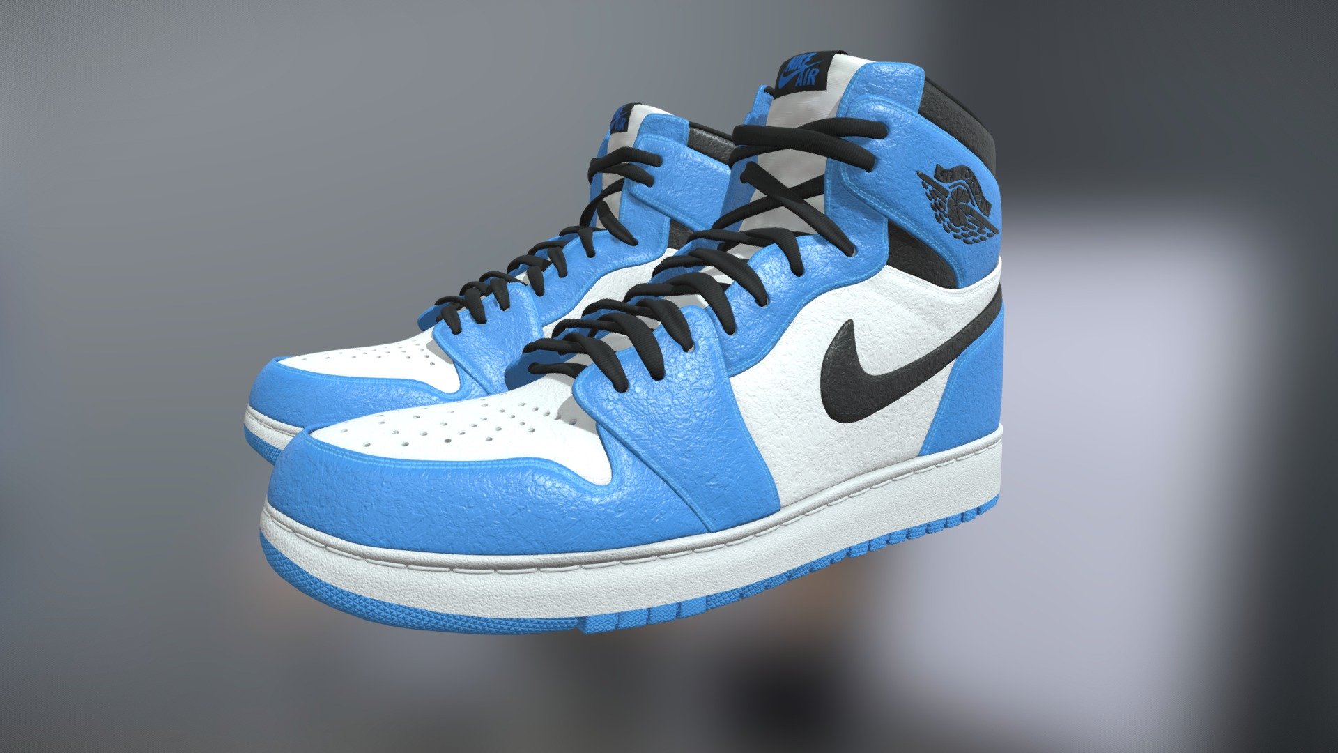 !!!PEACE IN UKRAINE!!!

High-Poly model of white-blue Nike Air Jordan

Model was created in Blender with furheter texturing in Substance Painter.

I recommend to use .glb model.

You can also see some cool renders by this link - Nike Air Jordan - Download Free 3D model by Ar41k 3d model