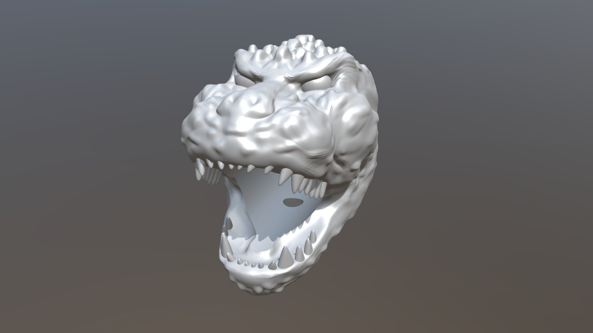 Godzilla Head V2 - 3D model by jrs100000 3d model