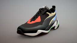 Puma Thunder Spectra shoe, style, fashion, urban, clothes, new, feet, subdivision, brand, puma, footwear, casual, sneakers, 3d-model, wear, stitches, 2018, footgear, alexander-mcqueen, character, low-poly, lowpoly, human, sport, clothing