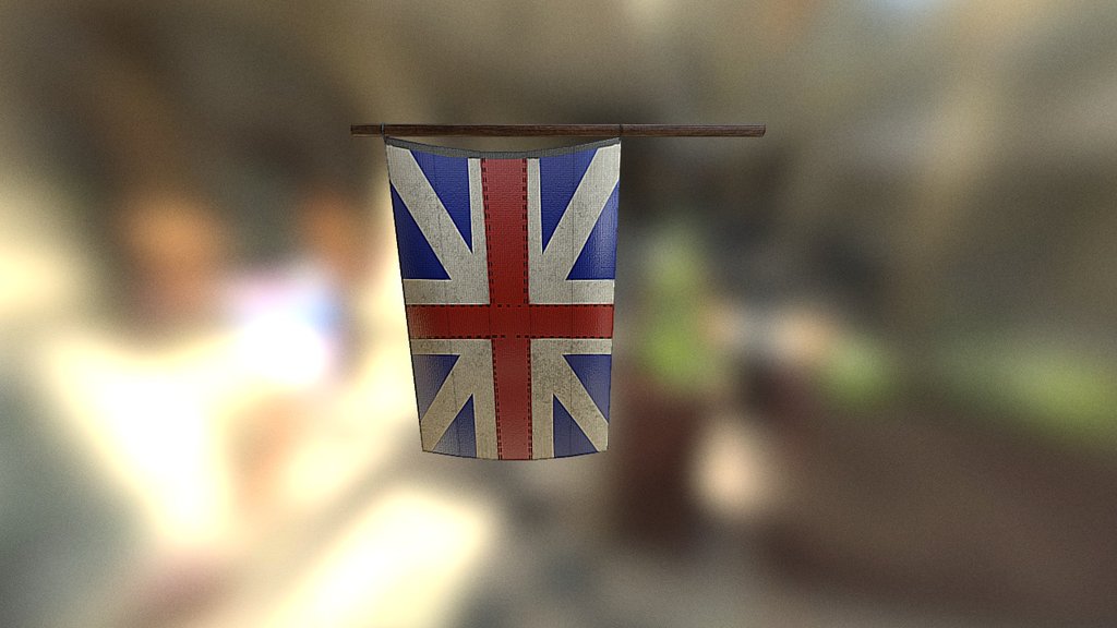 british flag - 3D model by Eric Gomez (@EricG1) 3d model