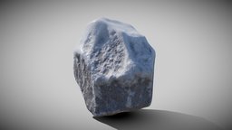 Snowy Rock #2 white, grey, snow, earth, gray, nature, cold, substance, blender, substance-painter, stone, rock, environment