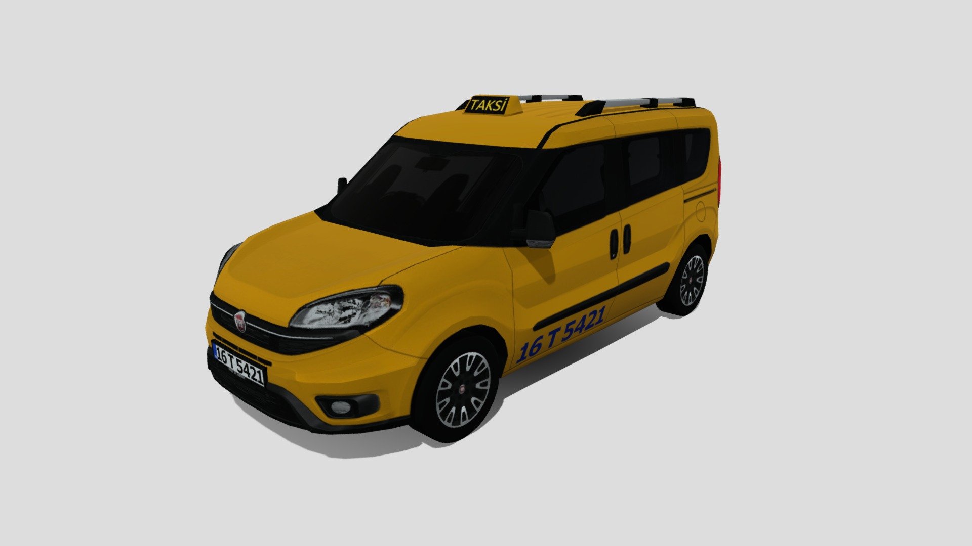 2018 Fiat Doblo Taxi (Turkey/ Türkiye Taksi) by VeesGuy

Tris: 3578
Texture: 1024x1024 - 2018 Fiat Doblo Taxi (Turkey/ Türkiye Taksi) - 3D model by VeesGuy 3d model