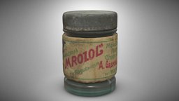 Packaging for ointment for the treatment storage, warsaw, poland, paper, medicine, health, pharmacy, disease, 20th-century, everyday-objects, interwar-period, everyday_life, glass