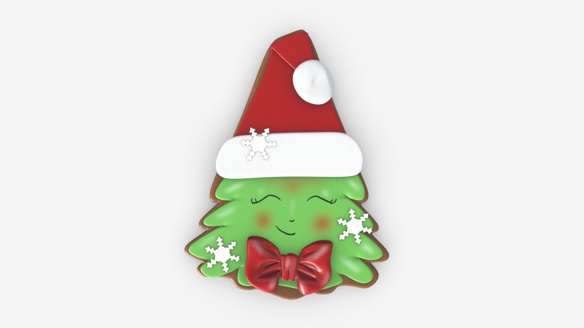 Christmas cookie fir tree 01 - 3D model by HQ3DMOD (@AivisAstics) 3d model