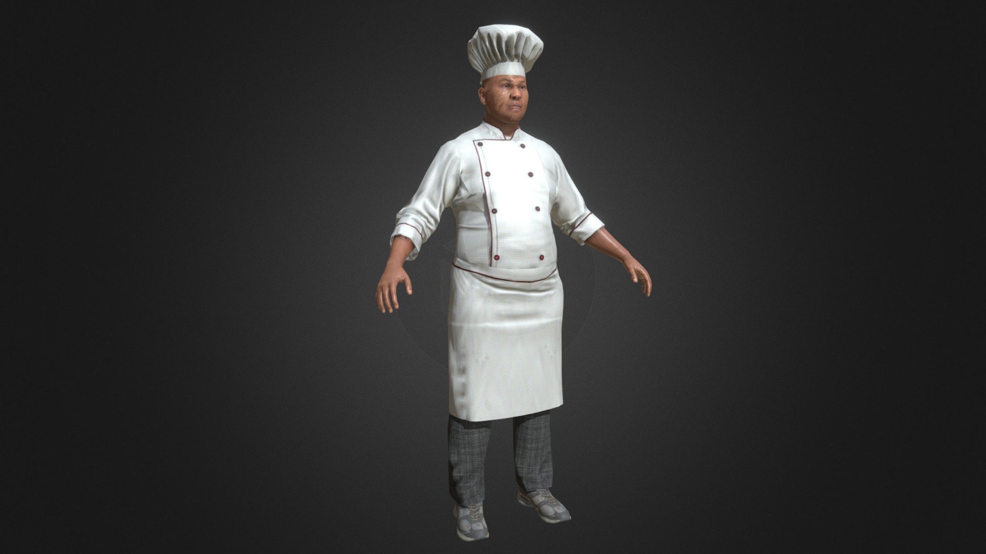 Chef made by QAD, Thanks - Chef - 3D model by qad190601 3d model