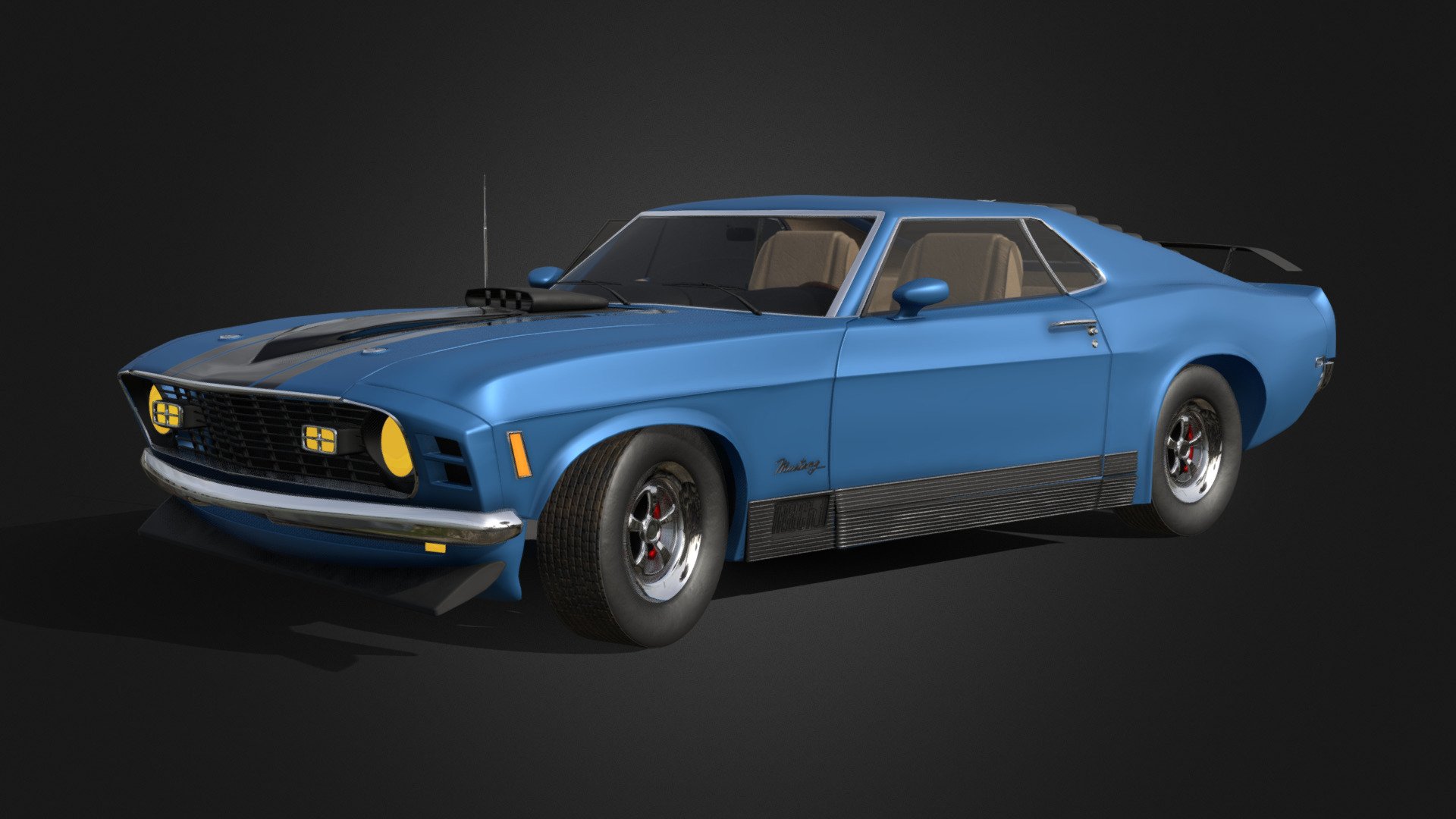 A school task i had in the autumn 2019.

Model created in Blender
Textured in Substance Painter - Ford Mustang Mach 1 - Download Free 3D model by BaldGuyMartin 3d model