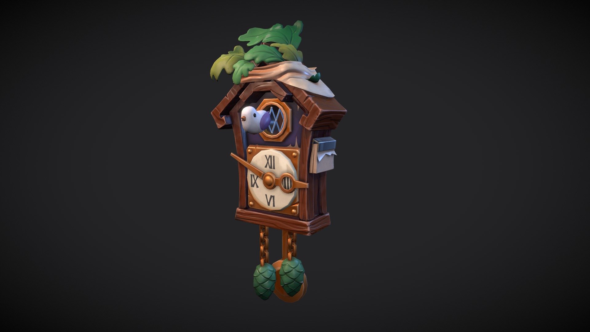 Game-Ready asset of The Cuckoo Clock
Concept by Room8Studio

The model itself contains one material. The UVs of the model are unwrapped.

The preview images were rendered using the Marmoset Toolbag 3d model