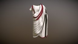 Toga Praetexta rome, ancient, warrior, empire, soldier, fashion, roman, costume, accurate, toga, historically, game, lowpoly, low, poly, design, history