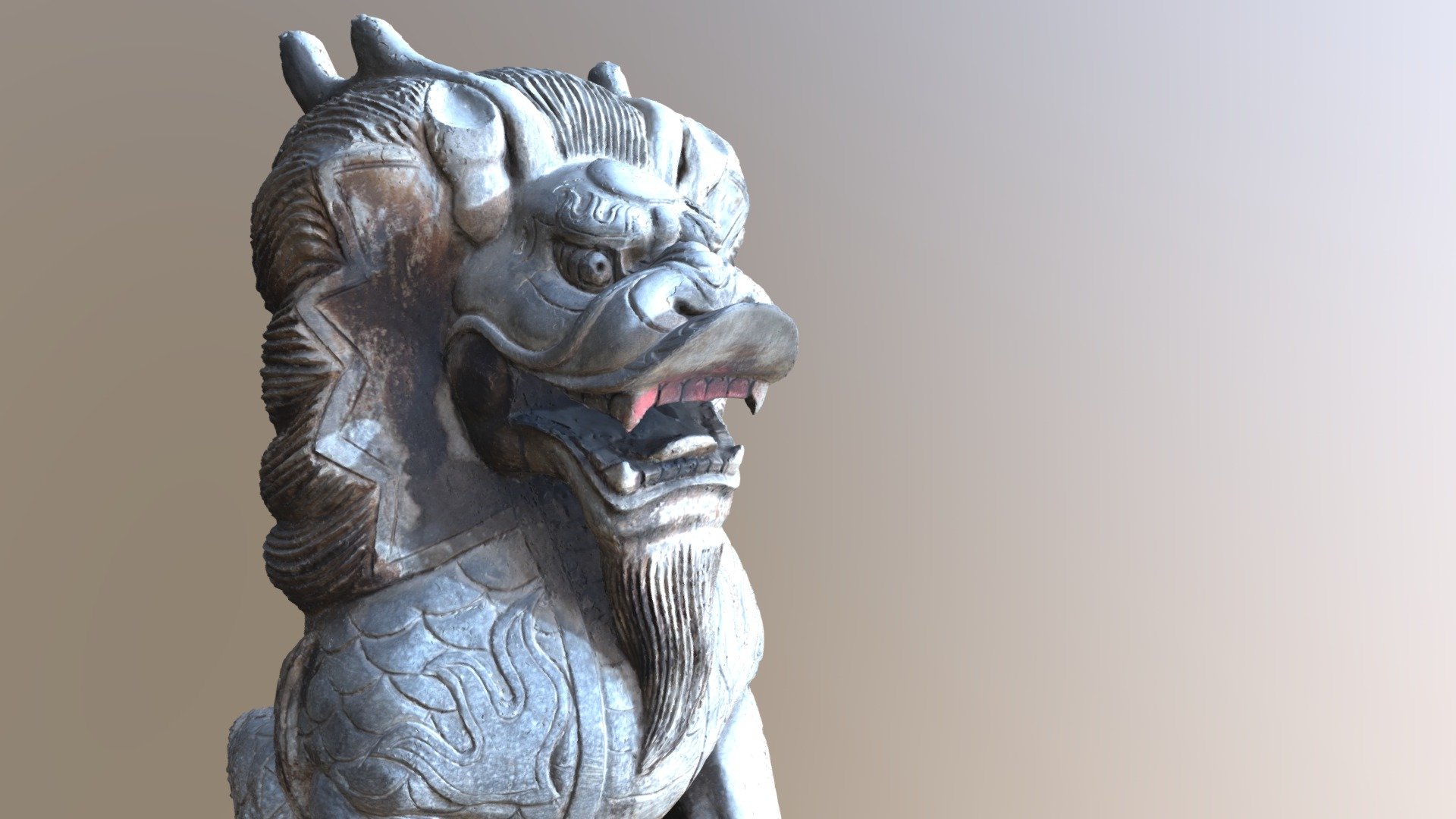 Chinese Lion Statue - Download Free 3D model by ArifDiamanta 3d model