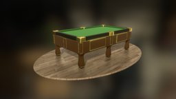 Pool Table scene, table, pool, billiard, pooltable, pool-table, billiard-table, game, wood