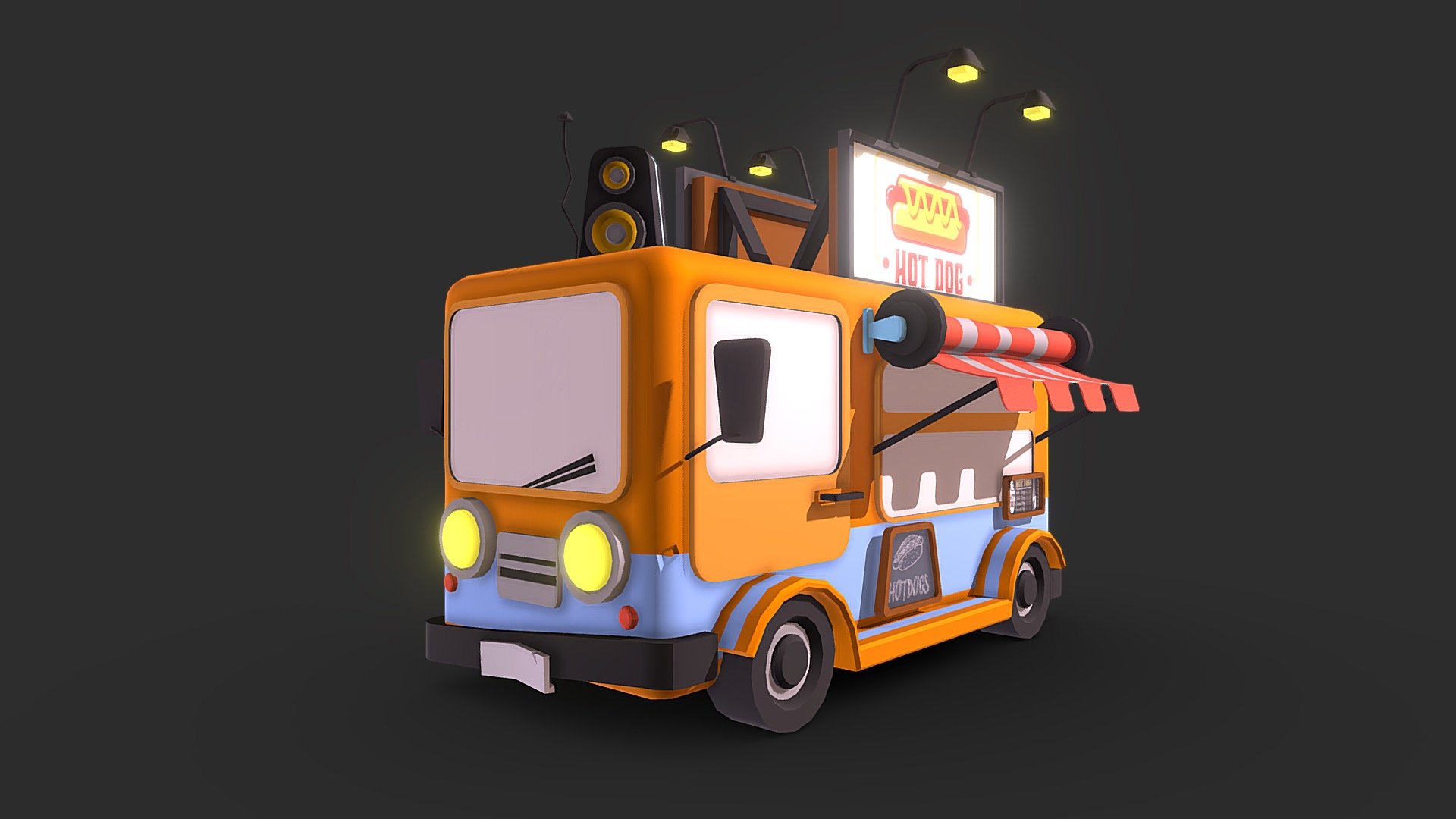 Food Truck - 3D model by hirairmak 3d model