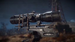Rifle Scope rifle, scope, post-apocalyptic, sniper, weapon, unity, game, military, gun, fallout