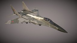 animated Mig29a russian jet fighter