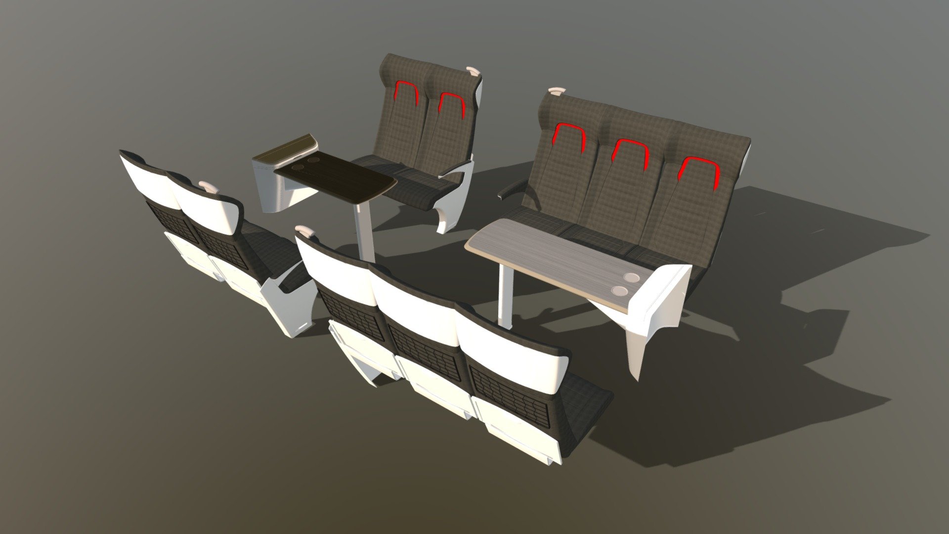 A Railway High Speed Motor Vehicle Seat - Railway High Speed Railway Seats 04 - Buy Royalty Free 3D model by xiaoshen (@chengxiaoshen) 3d model