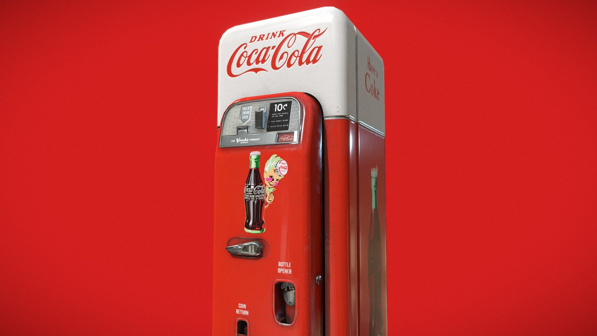 The Vendo Company produced these slim Coca-Cola vending machines from 1956-1959 3d model