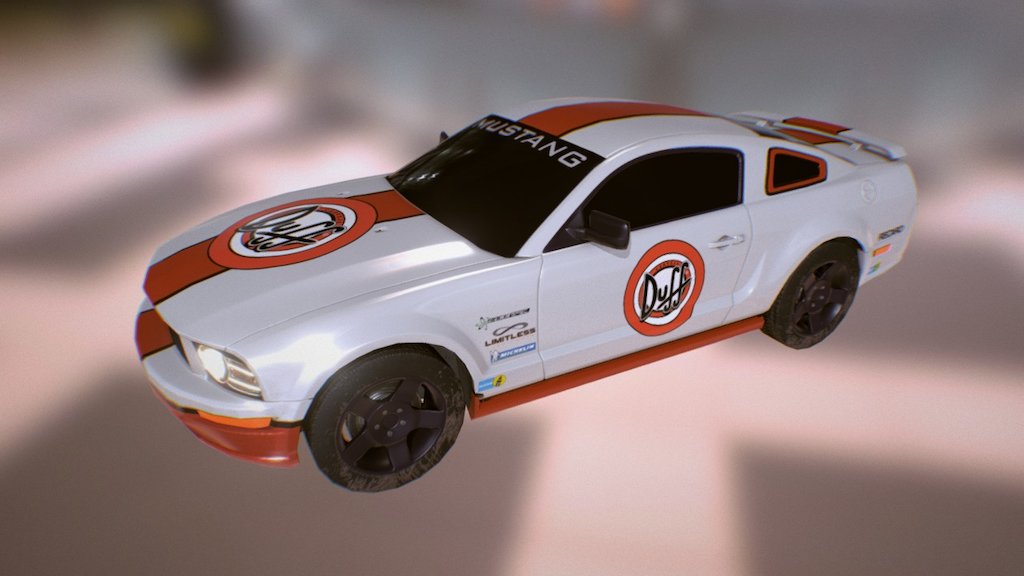 My submission to the sports car texturing challenge. I didn't have much time to work on it around other more important art projects and life obligations. I figured it would still be good to upload what I could get done at least. Originally I was going to do a classic Gulf paint scheme but some friends had the fun idea of doing a Duff beer theme instead. I did all the texture in Substance Painter with some editing in Photoshop for the textures I downloaded.

Based on &ldquo;Sketchfab Texturing Challenge: Sports Car Base - Base
