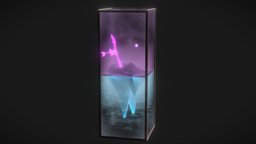 Dragon Glass cube, flying, box, iceberg, nightfury, glass, animated