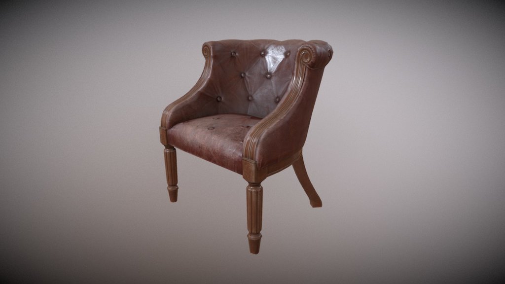Victorian era leather chair, one of a series of props. Modelled in Maya and Zbrush, texturing in Photoshop and Quixel Suite.
See the complete scene at:  https://www.artstation.com/p/nX5xr - Antique Leather Chair - 3D model by Benjamin (@benjammin) 3d model