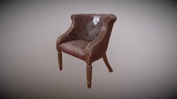 Antique Leather Chair victorian, wooden, leather, chair, wood