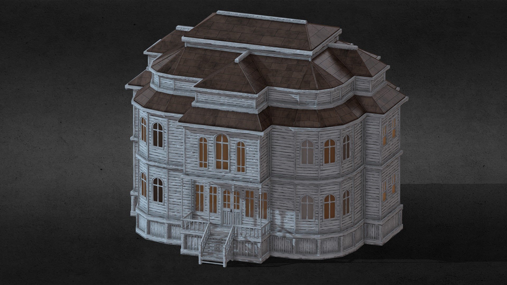 Model of the old mansion - Old Mansion - Buy Royalty Free 3D model by Rafael Rodrigues (@RafaelBR873D) 3d model