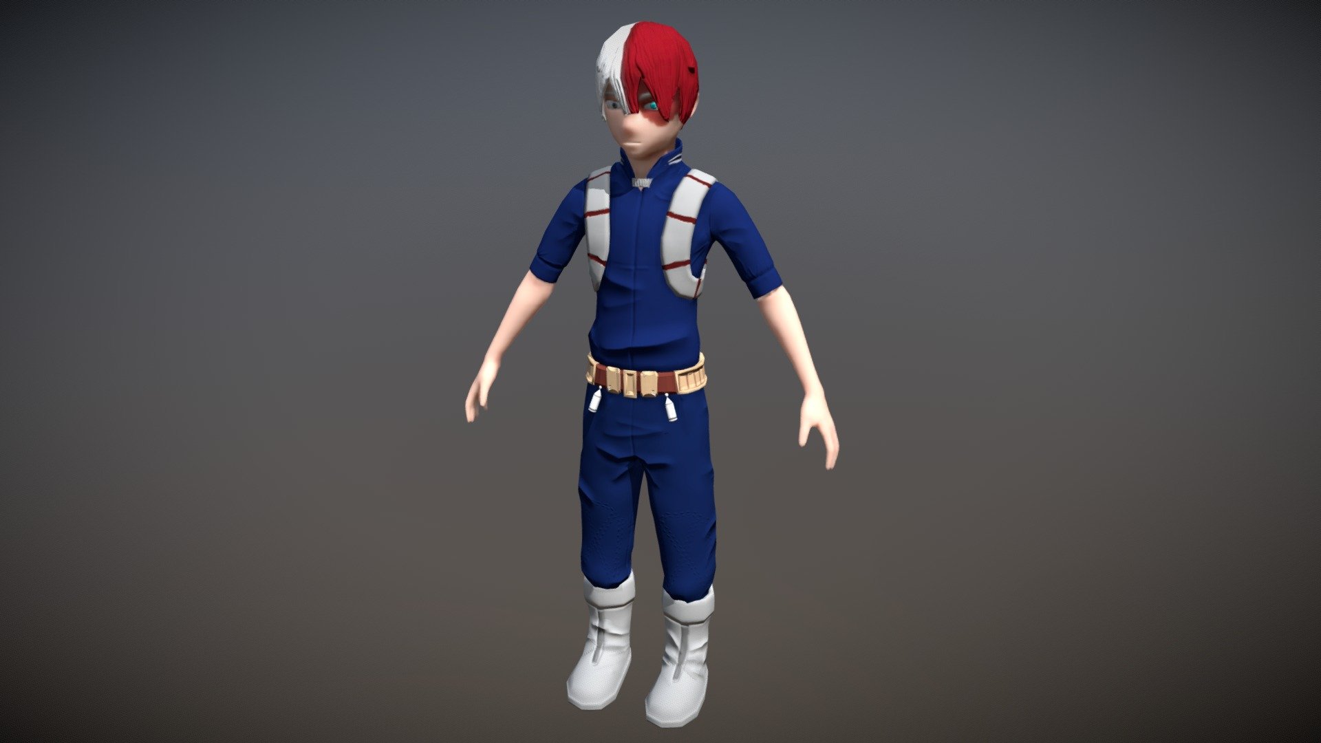 The character from My Hero Academia. Shoto Todoroki. Made in Maya, Zbrush.

Please support me by buying the model, so I can improve and make more!
You can find other models of the anime down below.

Izuku Midoriya : https://sketchfab.com/models/78eeebaf1e1d448a980ab0af65bc599e

Bakugo Katsuki :
https://sketchfab.com/models/e976bae6e7534f7ca74f3fb4f4700bc5?ref=related

It’s easy to use! Do download the FREE AccuRIG auto-rigging tool: https://actorcore.reallusion.com/auto-rig


AccuRIG - Shoto Todoroki - Buy Royalty Free 3D model by amiruler 3d model