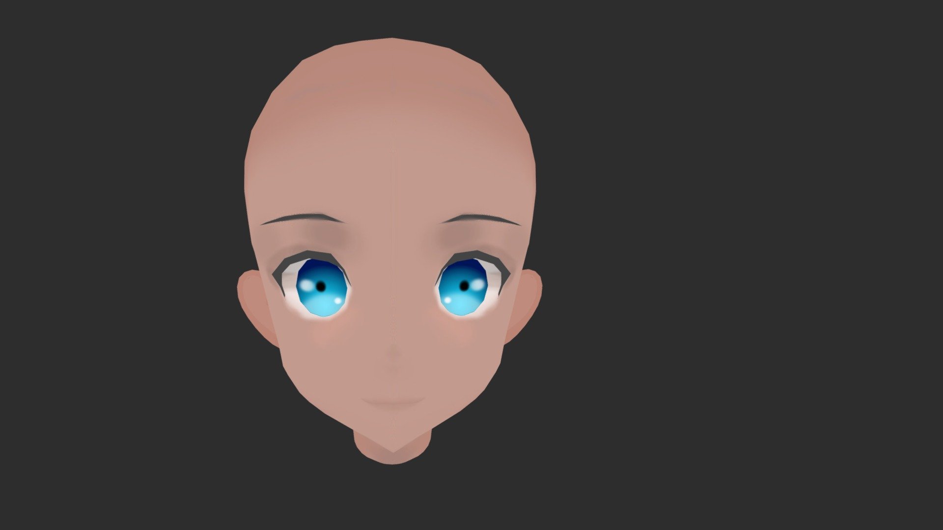 First attempt on modeling and texture painting an anime head. I messed up the topology at the end though, and didn't go as far with painting either :'( - Anime head - Download Free 3D model by DaGreen (@DuskFallSalival) 3d model
