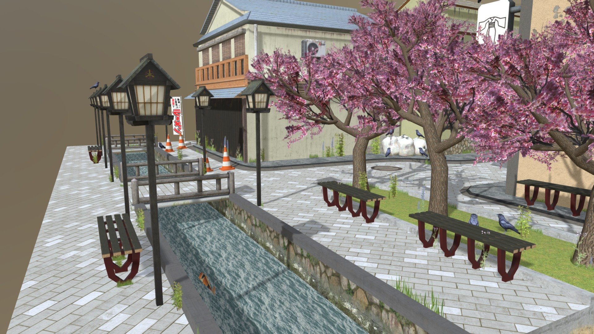 Kyoto CityScene
3 Buildings, Vehicle, Shopping Street - Kyoto_CityScene_Wilhelm_Guse - 3D model by willi.guse 3d model