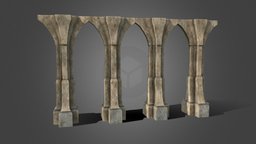 neogothical pier architectural asset pack medieval, column, concrete, pier, doorway, gothic, gothicarchitecture, sacral, neogothic, bridge