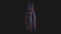 House old, low-poly, game, low, mobile, wood