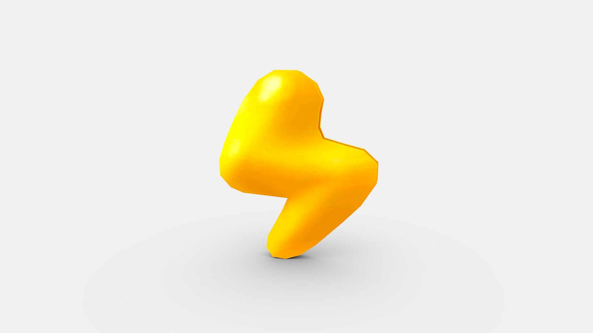 Cartoon lightning icon - yellow - Cartoon lightning icon - yellow - Buy Royalty Free 3D model by ler_cartoon (@lerrrrr) 3d model